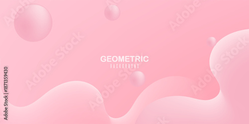 Minimalist Pink fluid abstract background. Modern creative trendy design in vector illustration