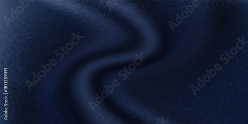 Black dark gray blue abstract elegant background. Drapery. Curtain. Fabric material. Soft folds. Wave stripe line. Gradient. Empty space. Design. Template.
