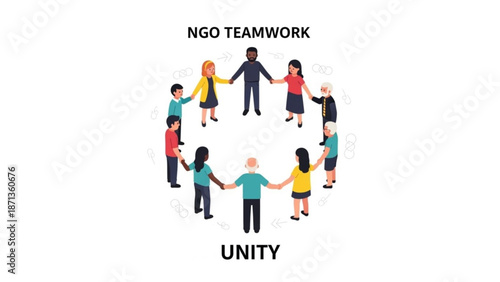 Diverse group of people joining hands in a circle for unity and teamwork ngo collaboration