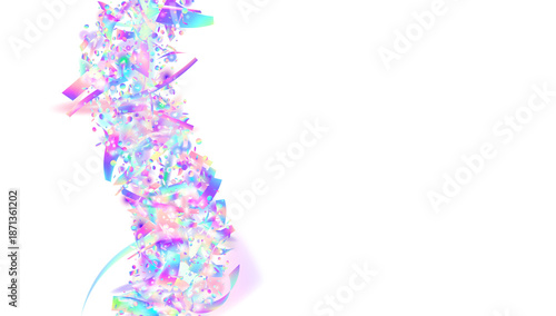 Carnaval Sparkle. Rainbow Burst. Pink Glare Effect. Isolated Dust. 3d Abstract Illustration. Digital Design. Holographic Glitter. Disco Pattern. Purple Carnaval Sparkle