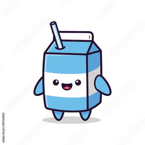 Cartoon Juice Box Character Illustration