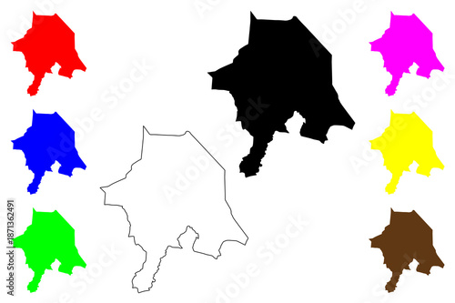 San Jose city (Central Luzon Region, Province of Nueva Ecija, Republic of the Philippines, ROP) map vector illustration, scribble sketch San Jose map