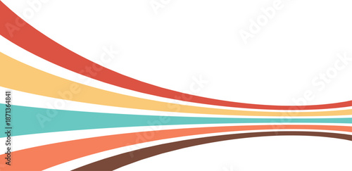 Retro Curved Line Symmetry Background Vector
Vintage Colorful Flow Design with Transparent Background PNG