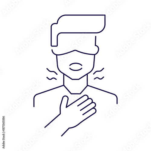 Sore Throat Icon. Vector Design