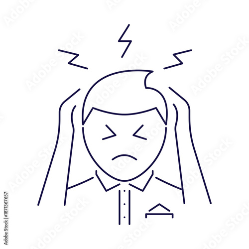 Headache Icon. Vector Design