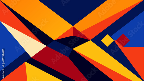 Colorful geometric shapes abstract art