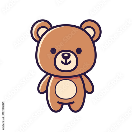 Adorable Cartoon Teddy Bear Illustration