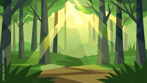 Serene forest pathway