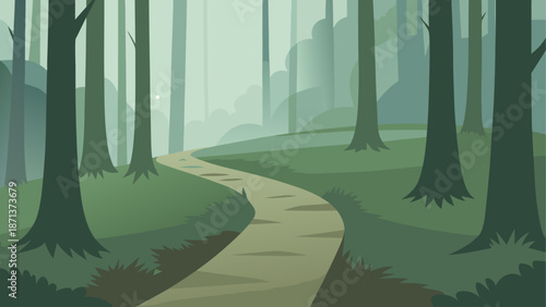 Serene forest pathway