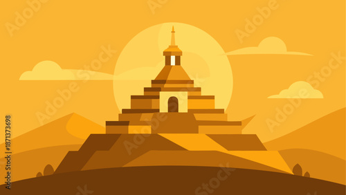 Ancient temple on a mountain peak