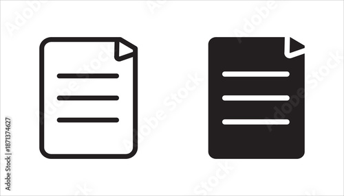 document icon set, with a white background