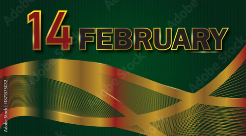 14 February elegant valentine’s day luxury background design.