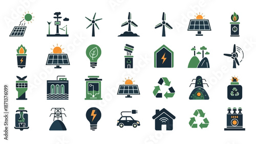 set of vector icons of different professions