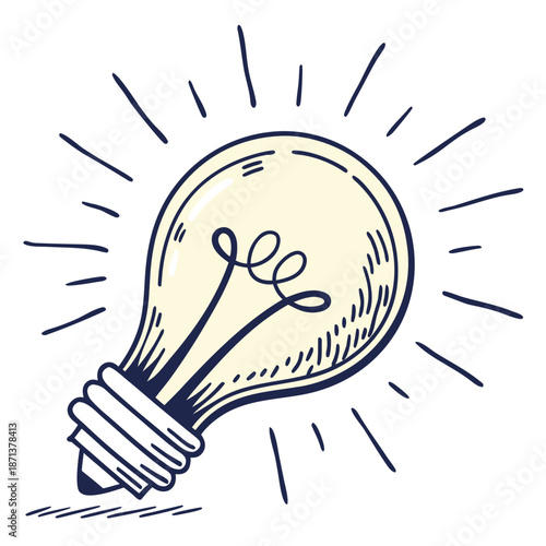 Illuminated light bulb idea