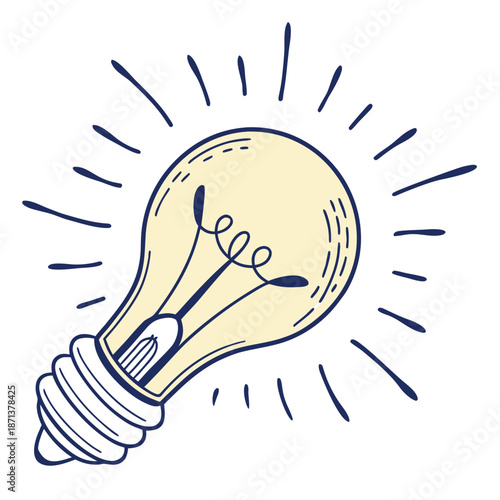 Illuminated light bulb idea