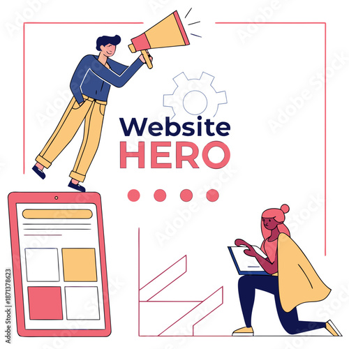 Website hero promoting digital design