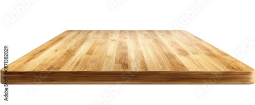 Close-up of a light-brown wooden surface, likely a countertop or cutting board, with visible wood grain running horizontally.  A rectangular shape with a consistent edge