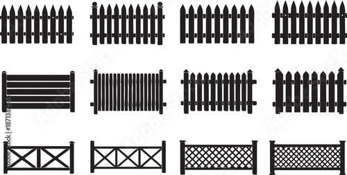 Black and white fence gates picket fence