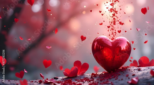 valentine background with hearts