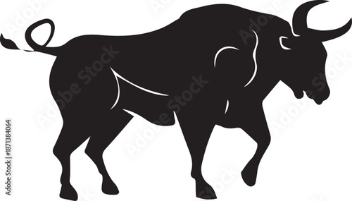vector illustration of a bull
