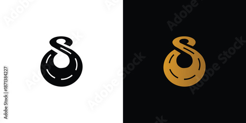  Unique and modern the infinity street logo design with the initial letter S