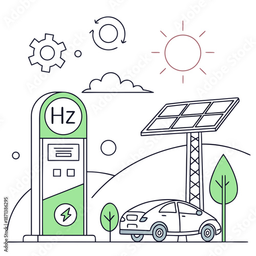 Sustainable fueling station with solar power