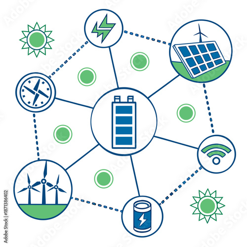 Renewable energy storage network