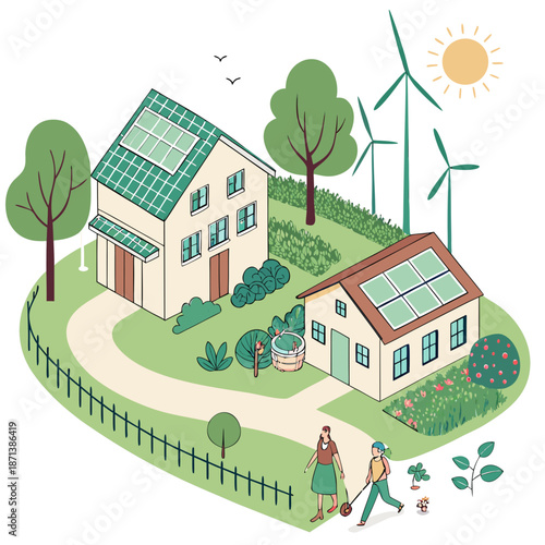 Sustainable homes with renewable energy sources