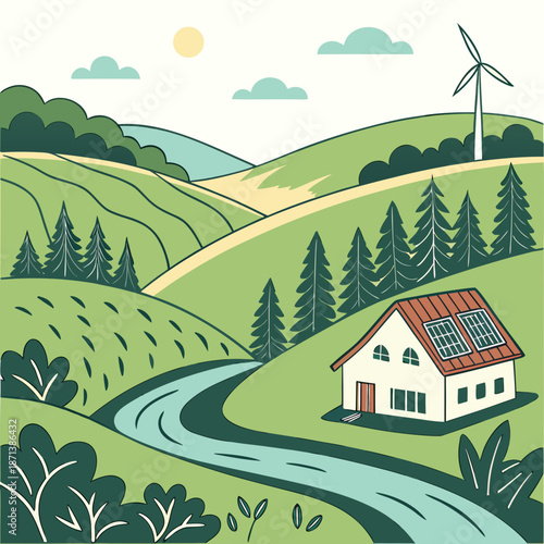 Eco-friendly countryside home