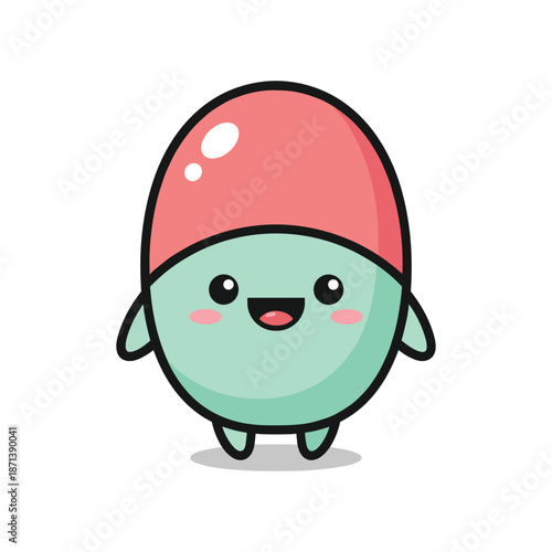 Adorable Cartoon Mushroom Character Illustration