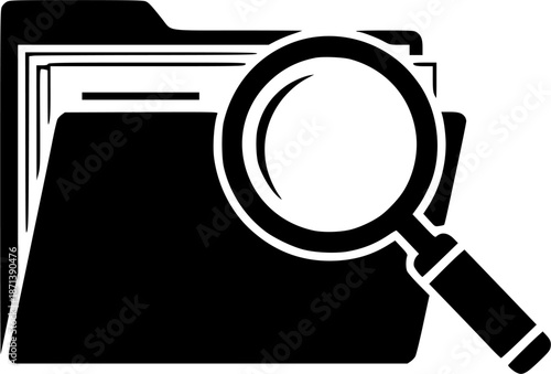 file scan icon , technology icon
vector silhouette illustration isolated on white background 