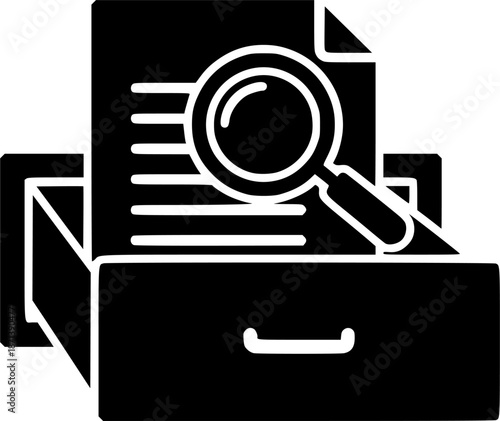 file scan icon , technology icon
vector silhouette illustration isolated on white background 