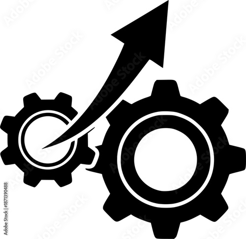 cost synergy icon , business icon
vector silhouette illustration isolated on white background 