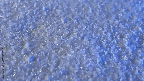 Salt crystals. Magnesium sulfate. Epsom salt. Salt particles. Slow motion video.High quality 4k footage