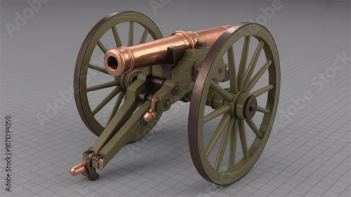 old cannon on wheels for historical reenactments and educational purposes