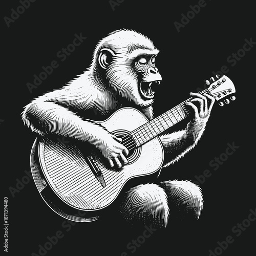 Monkey Serenade: A Primates Passion for Acoustic Guitar Music.
