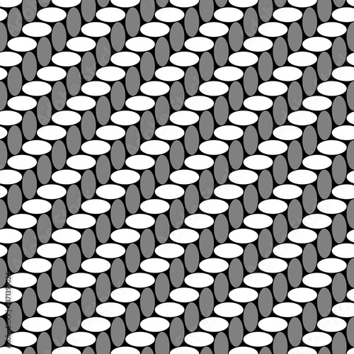 Ovals texture. Rounded figures background. Dots motif. Seamless surface pattern design with circular embroidery ornament. Digital paper with spheres for textile print, web designing.