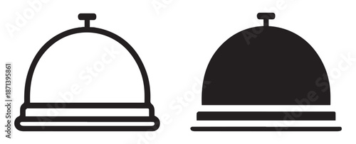 Hotel Bell Icon Vector Illustration for Hospitality, Service, and Reception Design
