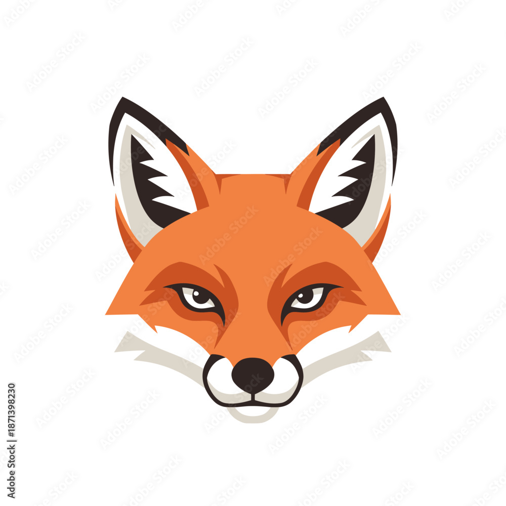 Obraz premium Illustration of a Fox Head.