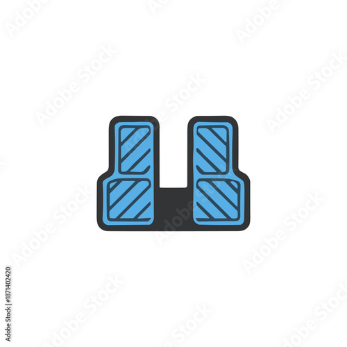 Car gas pedal icon logo flat vector design