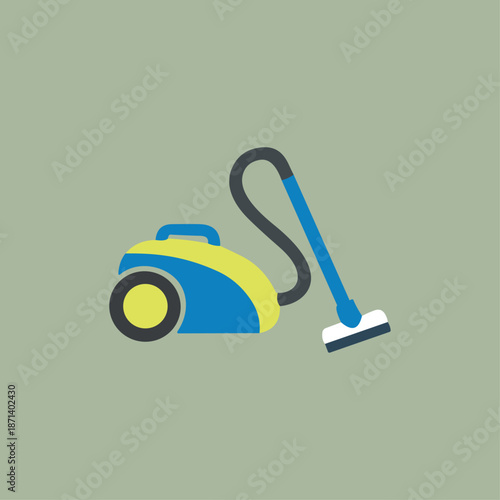 Vaccum cleaner icon logo flat vector design