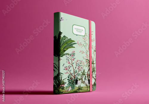 Closed Notebook Mockup with Elastic Band