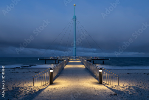 Abendaufnahme der Seebrücke 