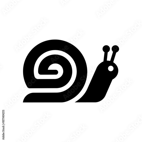 Simple snail shape with smooth curves, symbolizing patience, slow living, resilience, and the beauty of steady progress over time.