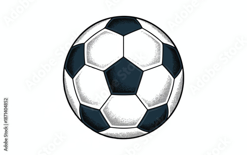 Soccer ball with black and white panels