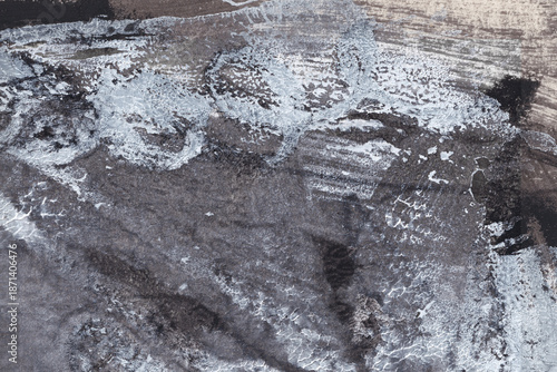 Hand Painted Monochrome Abstract Textured Paper Background