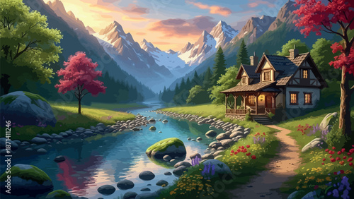 lake in the mountains