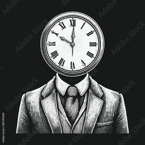 Time Management: A Conceptual Illustration of Punctuality and Deadlines.