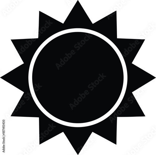 Eclipse Amulet silhouette vector art Illustration
