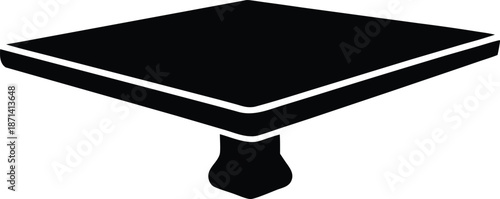 Floating Table silhouette vector art Illustration